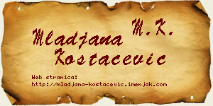 Mlađana Kostačević vizit kartica